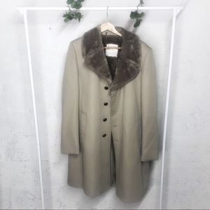 London Fog Fur Lined Trench Coat!